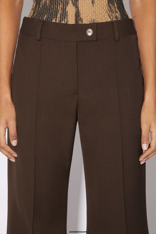 Acne Studios vaatteet pähkinänruskea 0VF2B328 räätälöidyt levenevät housut