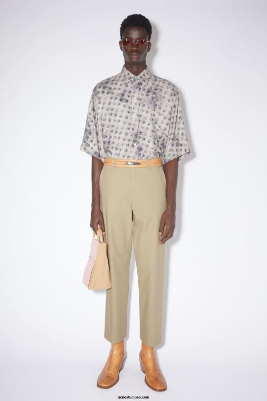 Acne Studios vaatteet pähkinänruskea beige 0VF2B1172 tavalliset housut