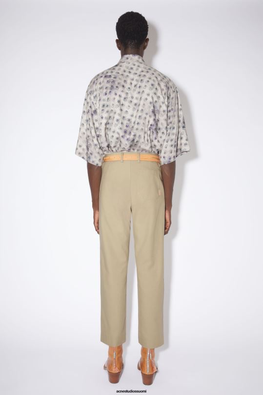 Acne Studios vaatteet pähkinänruskea beige 0VF2B1172 tavalliset housut