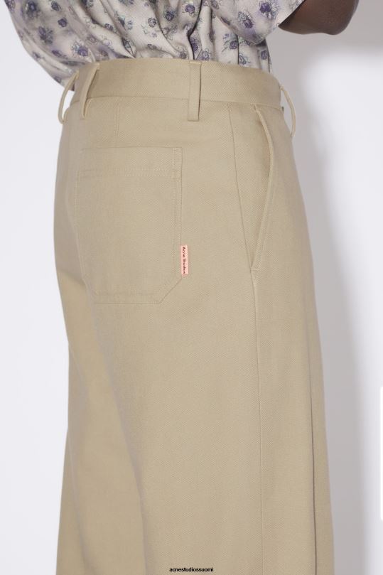 Acne Studios vaatteet pähkinänruskea beige 0VF2B1172 tavalliset housut