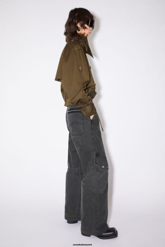 Acne Studios vaatteet pesty mustaksi 0VF2B323 cargo-housut