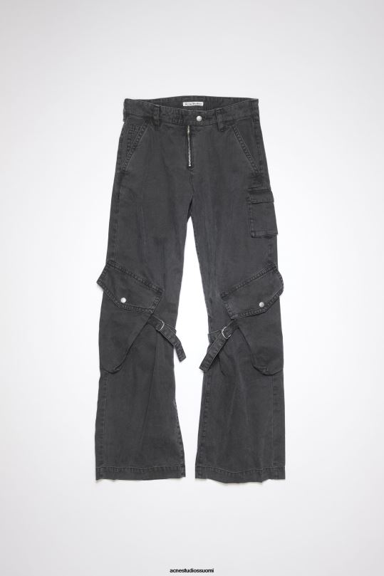 Acne Studios vaatteet pesty mustaksi 0VF2B323 cargo-housut