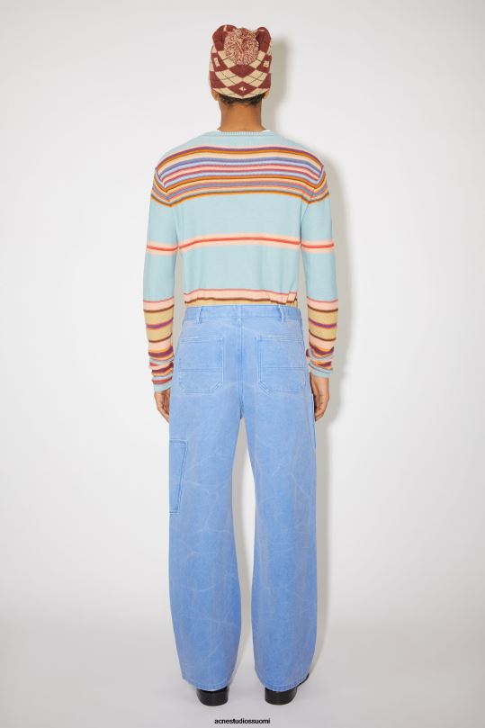 Acne Studios vaatteet puuterinsininen 0VF2B1056 patch canvas -housut unisex