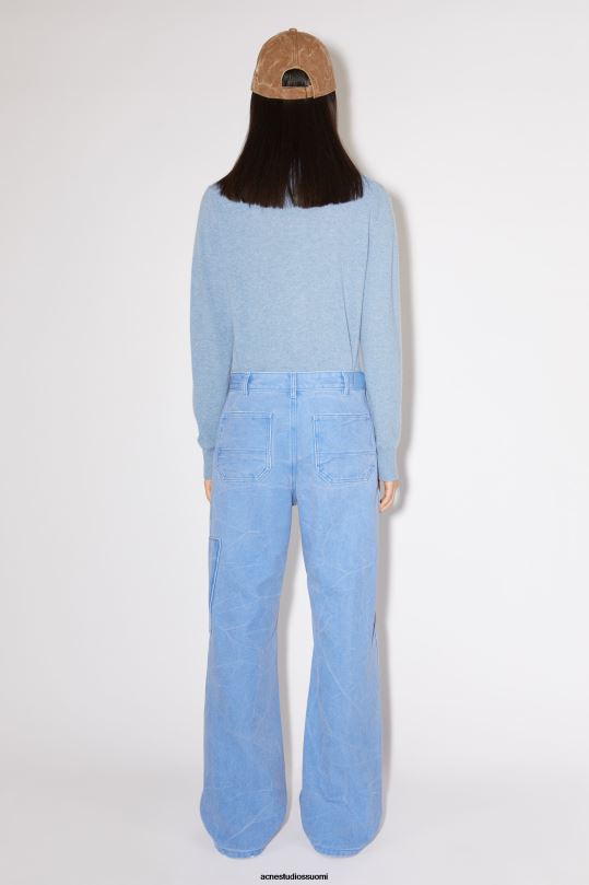 Acne Studios vaatteet puuterinsininen 0VF2B317 patch canvas -housut unisex