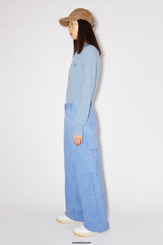 Acne Studios vaatteet puuterinsininen 0VF2B317 patch canvas -housut unisex