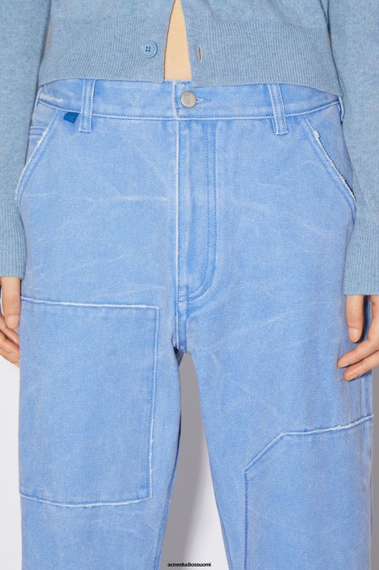 Acne Studios vaatteet puuterinsininen 0VF2B317 patch canvas -housut unisex