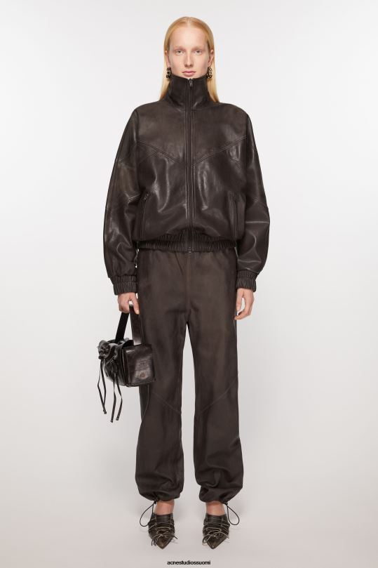 Acne Studios vaatteet ruskea 0VF2B304 nahkaiset vapaa-ajan housut
