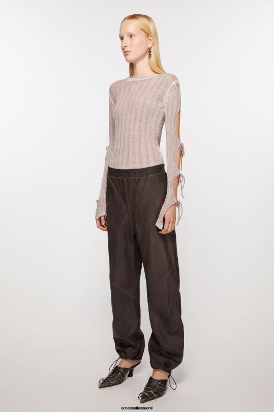Acne Studios vaatteet ruskea 0VF2B304 nahkaiset vapaa-ajan housut