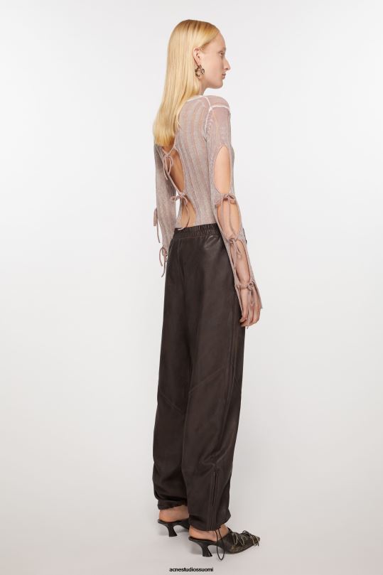 Acne Studios vaatteet ruskea 0VF2B304 nahkaiset vapaa-ajan housut