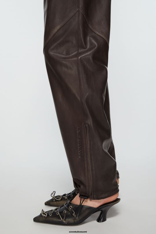 Acne Studios vaatteet ruskea 0VF2B304 nahkaiset vapaa-ajan housut