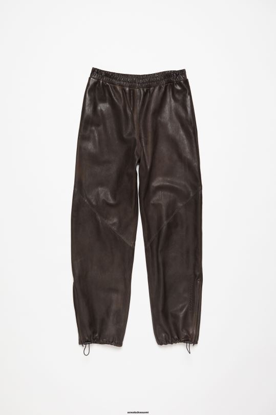 Acne Studios vaatteet ruskea 0VF2B304 nahkaiset vapaa-ajan housut