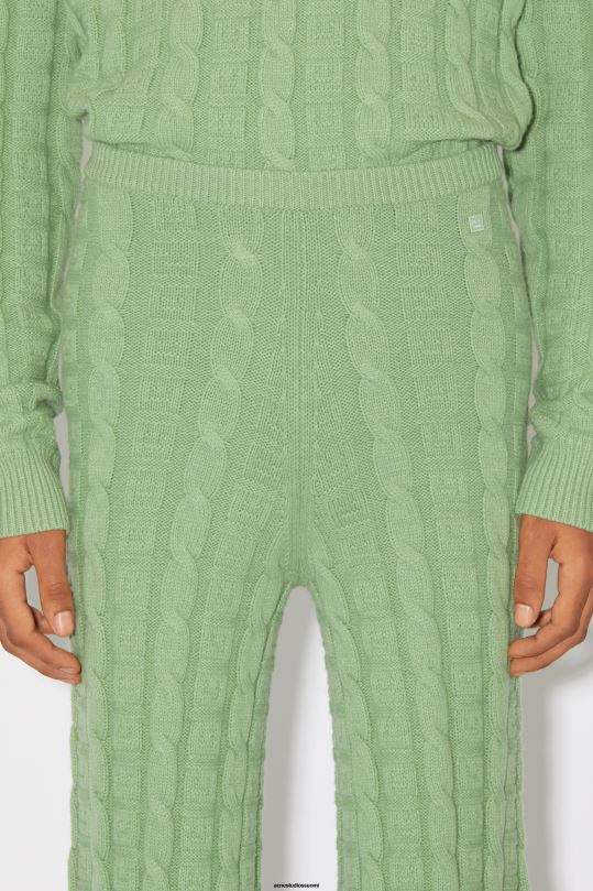 Acne Studios vaatteet salvian vihreä 0VF2B1055 kaapelivillahousut unisex