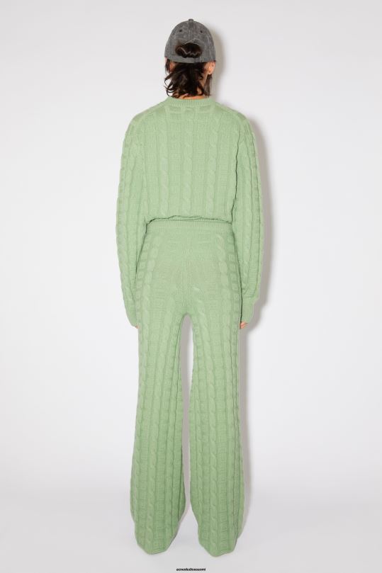 Acne Studios vaatteet salvian vihreä 0VF2B316 kaapelivillahousut unisex