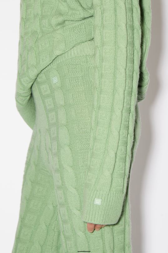 Acne Studios vaatteet salvian vihreä 0VF2B316 kaapelivillahousut unisex