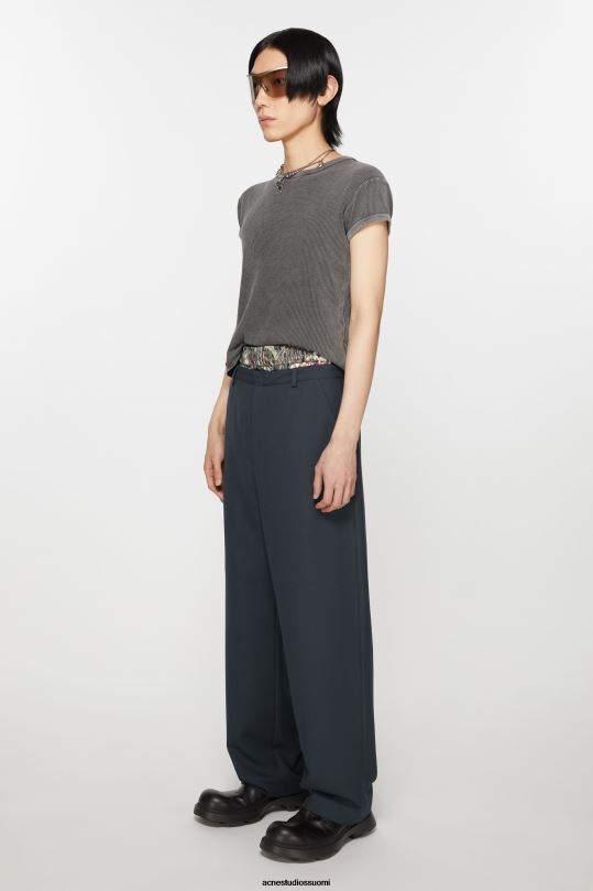 Acne Studios vaatteet tumma laivasto 0VF2B1047 villasekoitehousut