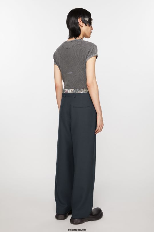 Acne Studios vaatteet tumma laivasto 0VF2B1047 villasekoitehousut