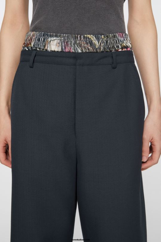 Acne Studios vaatteet tumma laivasto 0VF2B1047 villasekoitehousut