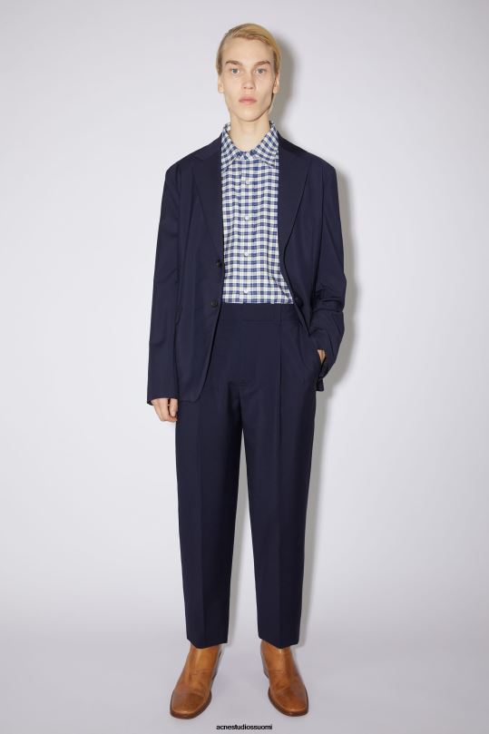 Acne Studios vaatteet tumma laivasto 0VF2B1164 villasekoitteiset housut