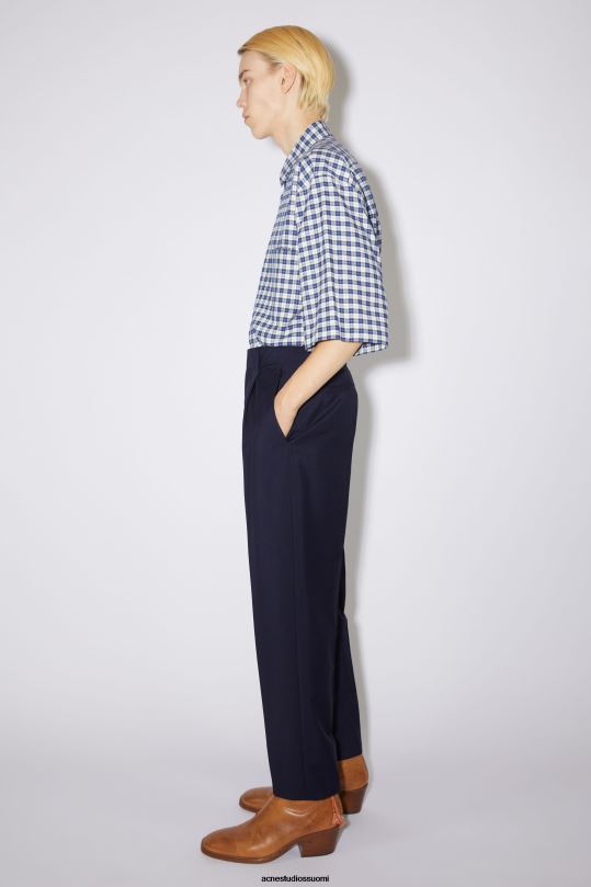 Acne Studios vaatteet tumma laivasto 0VF2B1164 villasekoitteiset housut