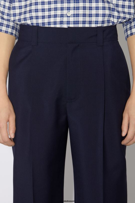Acne Studios vaatteet tumma laivasto 0VF2B1164 villasekoitteiset housut