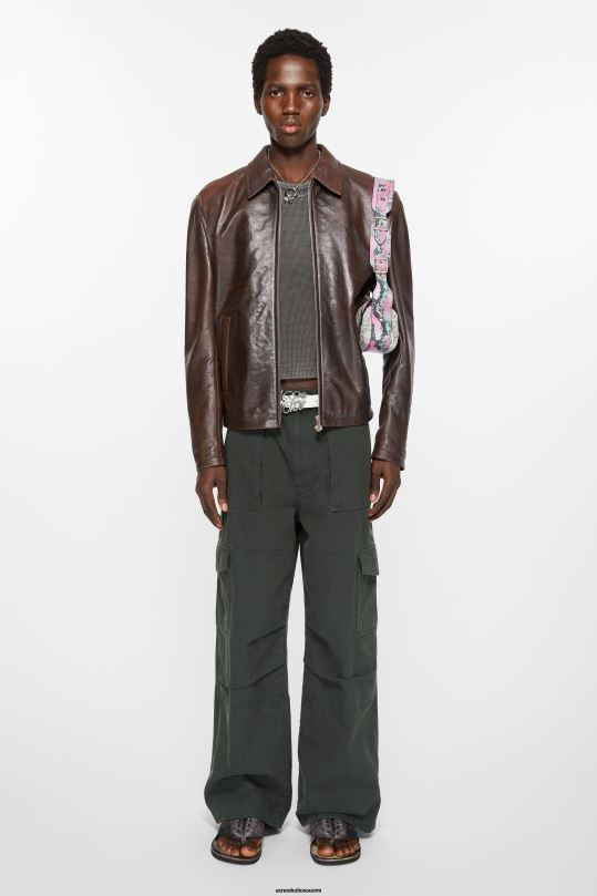 Acne Studios vaatteet tummanharmaa 0VF2B1032 twill-housut