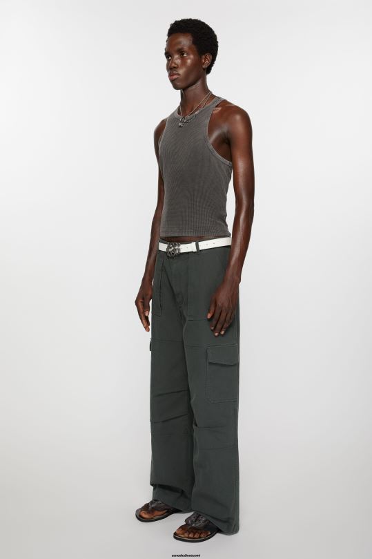 Acne Studios vaatteet tummanharmaa 0VF2B1032 twill-housut