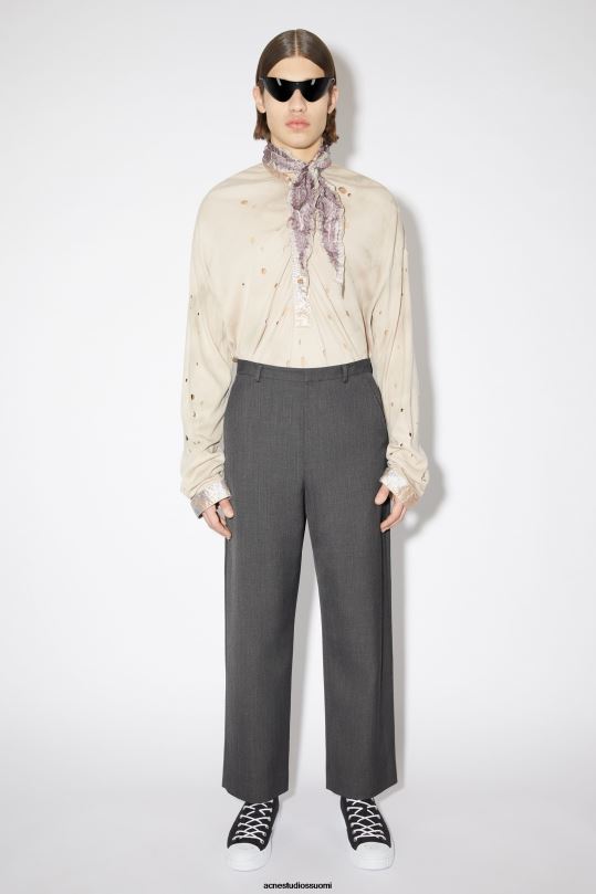 Acne Studios vaatteet tummanharmaa melansi 0VF2B1062 villasekoitehousut
