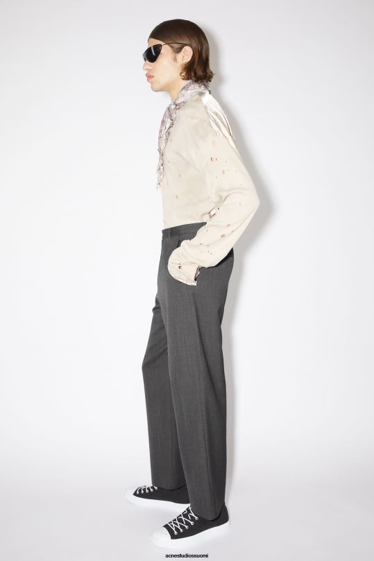 Acne Studios vaatteet tummanharmaa melansi 0VF2B1062 villasekoitehousut
