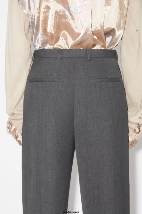 Acne Studios vaatteet tummanharmaa melansi 0VF2B1062 villasekoitehousut