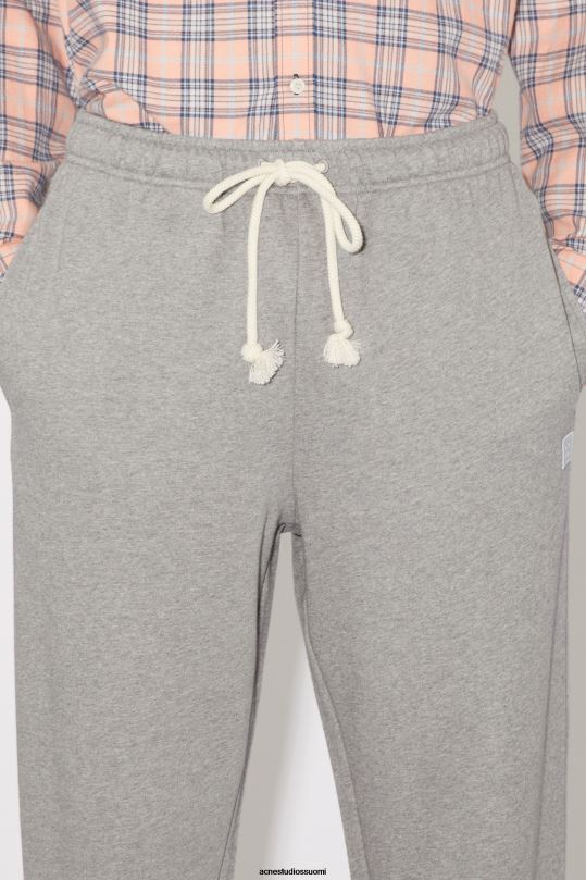 Acne Studios vaatteet vaaleanharmaa melansi 0VF2B1060 puuvillaiset verkkarit unisex