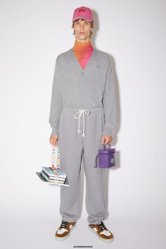 Acne Studios vaatteet vaaleanharmaa melansi 0VF2B1187 fleece-verkkarit unisex