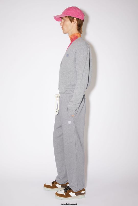 Acne Studios vaatteet vaaleanharmaa melansi 0VF2B1187 fleece-verkkarit unisex