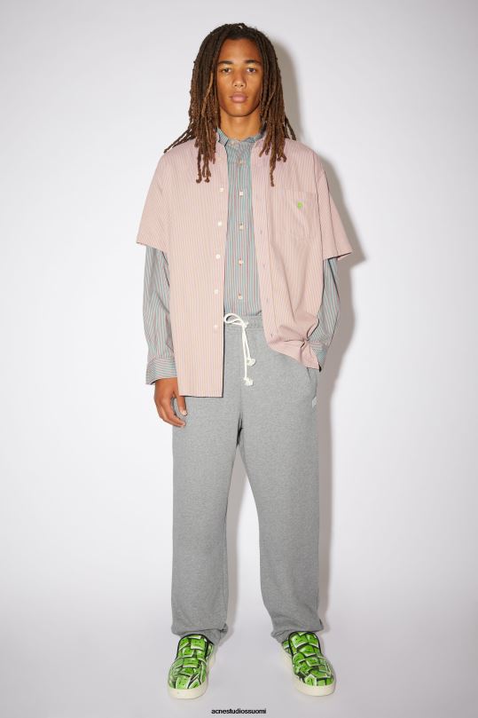 Acne Studios vaatteet vaaleanharmaa melansi 0VF2B1196 puuvillaiset verkkarit