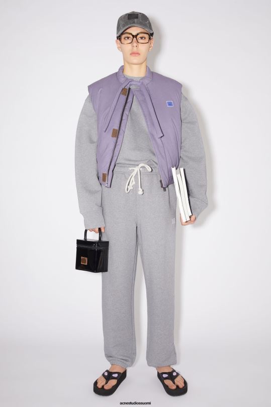 Acne Studios vaatteet vaaleanharmaa melansi 0VF2B421 fleece-verkkarit unisex