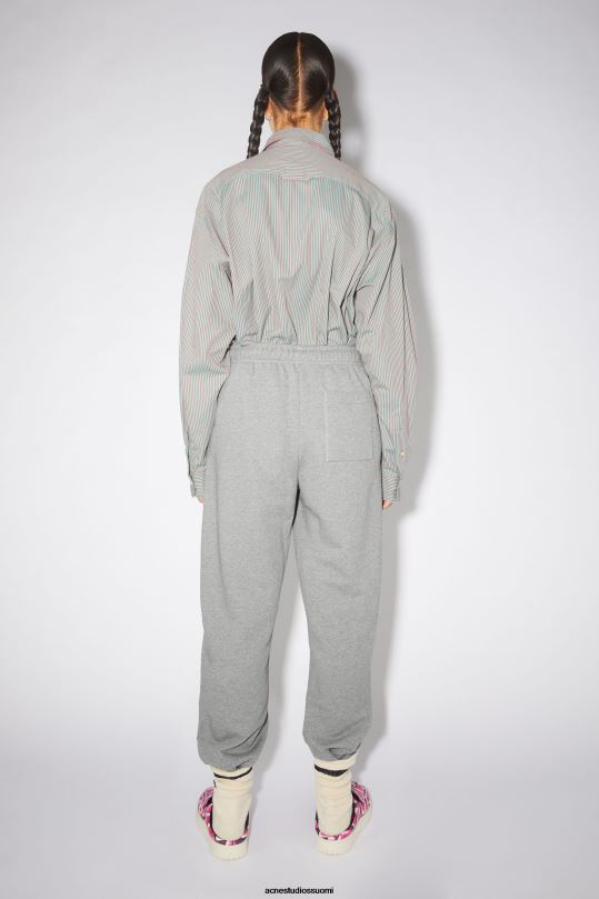Acne Studios vaatteet vaaleanharmaa melansi 0VF2B435 puuvillaiset verkkarit