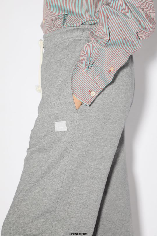 Acne Studios vaatteet vaaleanharmaa melansi 0VF2B435 puuvillaiset verkkarit