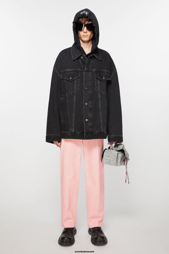 Acne Studios vaatteet vaaleanpunainen 0VF2B1103 twill-puuvillasekoitehousut
