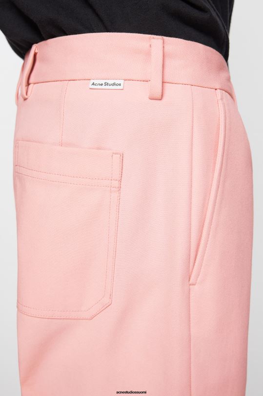 Acne Studios vaatteet vaaleanpunainen 0VF2B1103 twill-puuvillasekoitehousut