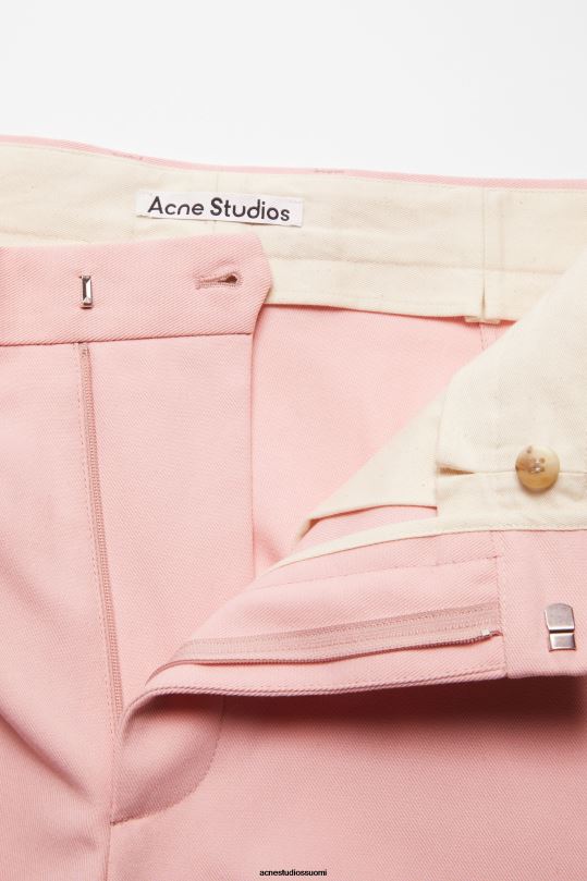 Acne Studios vaatteet vaaleanpunainen 0VF2B1103 twill-puuvillasekoitehousut