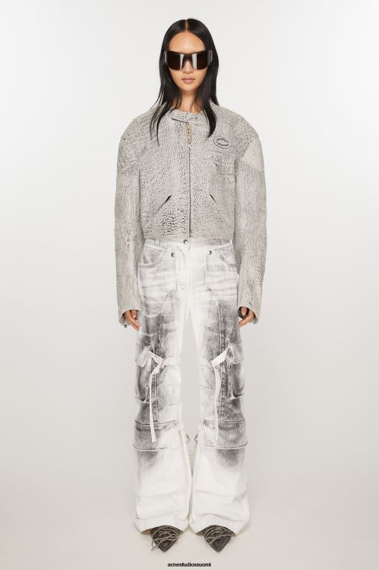 Acne Studios vaatteet valkoinen musta 0VF2B289 cargo farkut