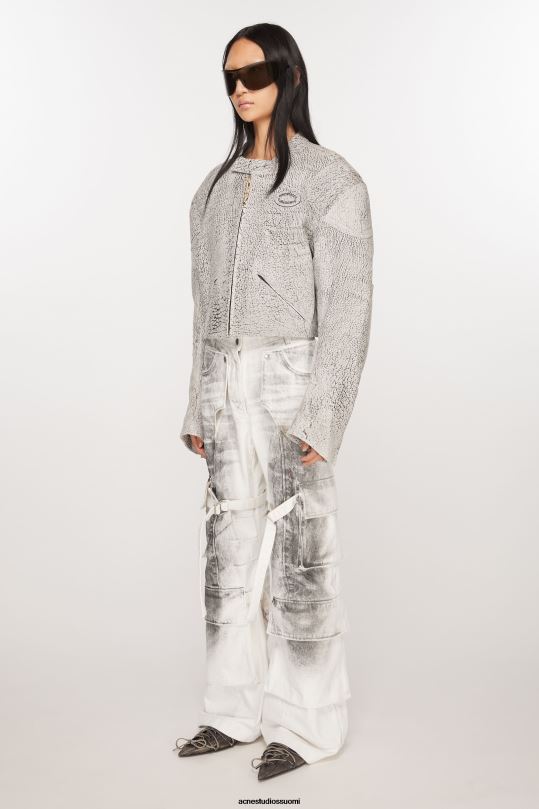 Acne Studios vaatteet valkoinen musta 0VF2B289 cargo farkut