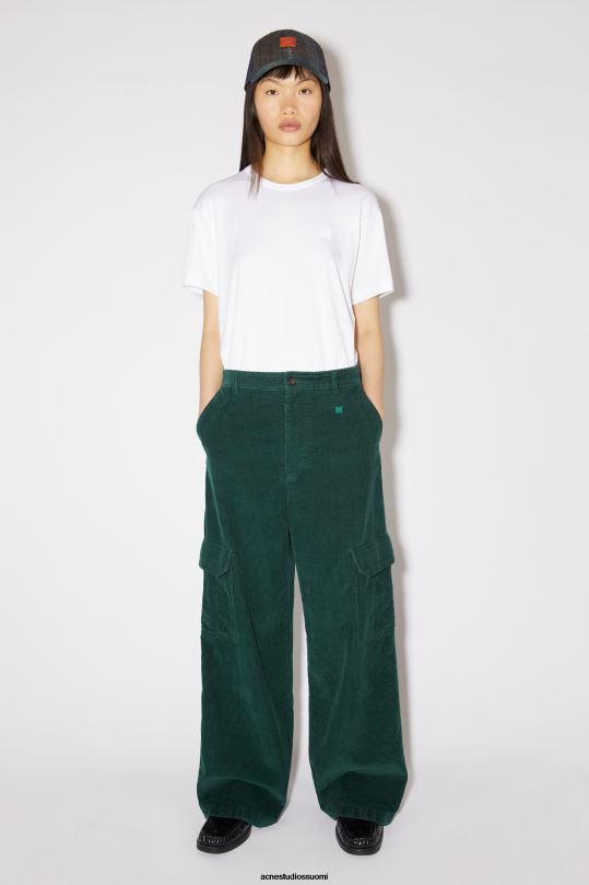 Acne Studios vaatteet yön vihreä 0VF2B313 vakosametti cargo-housut unisex