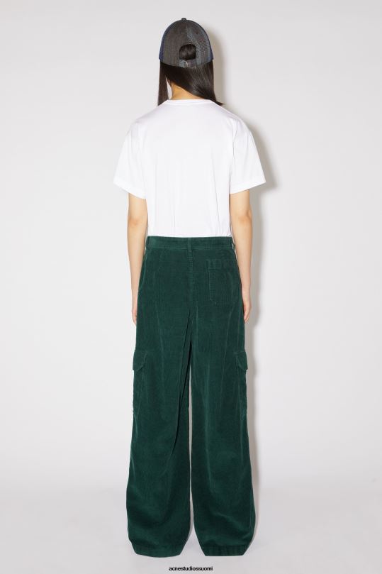 Acne Studios vaatteet yön vihreä 0VF2B313 vakosametti cargo-housut unisex