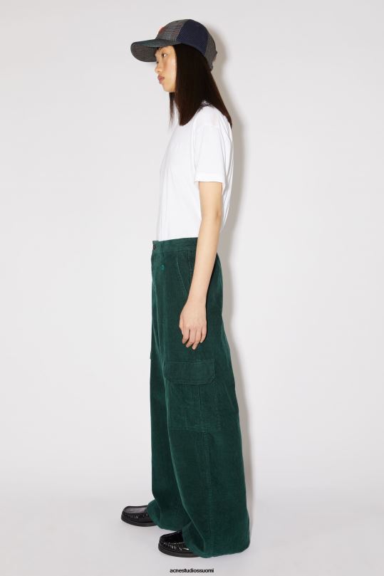 Acne Studios vaatteet yön vihreä 0VF2B313 vakosametti cargo-housut unisex