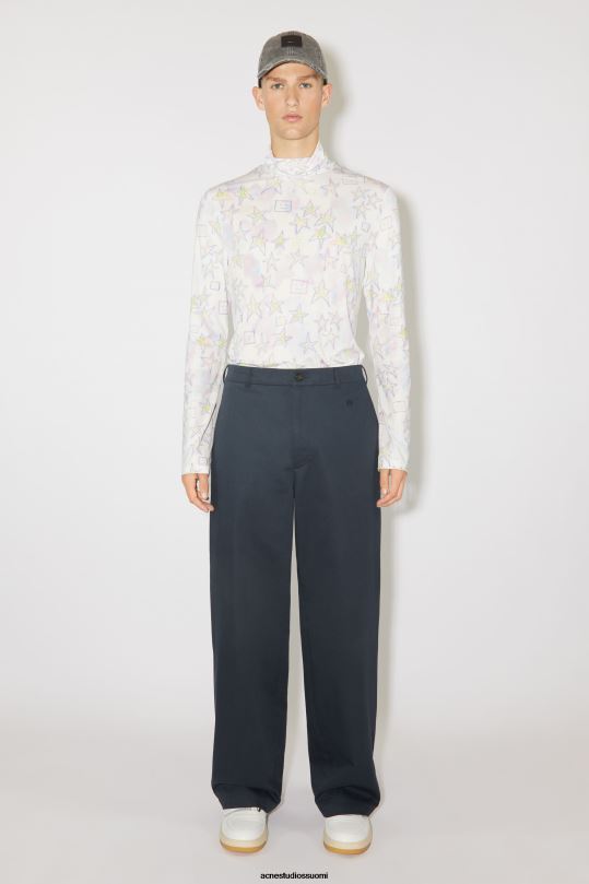 Acne Studios vaatteet yönsininen 0VF2B1051 twill chino housut - normaali istuvuus unisex