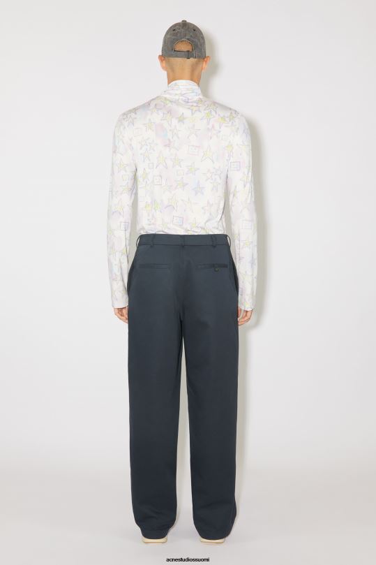 Acne Studios vaatteet yönsininen 0VF2B1051 twill chino housut - normaali istuvuus unisex