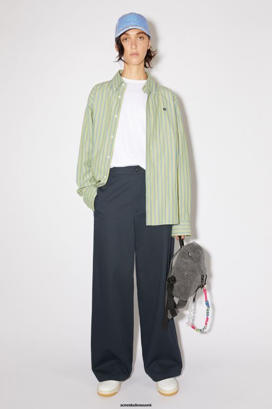 Acne Studios vaatteet yönsininen 0VF2B312 twill chino housut - normaali istuvuus unisex