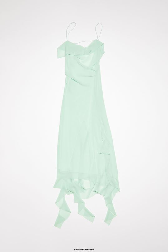 Acne Studios vaatteet karibian sininen 0VF2B277 röyhelönauhamekko