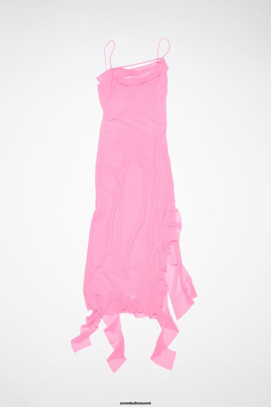 Acne Studios vaatteet kuplan vaaleanpunainen 0VF2B261 röyhelönauhamekko