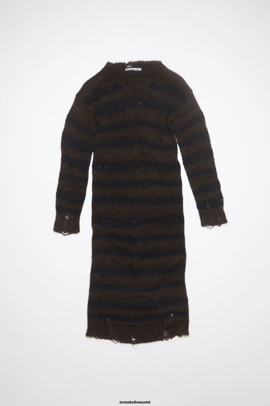 Acne Studios vaatteet lämmin hiilenharmaa/musta 0VF2B269 mohair sekoitusmekko
